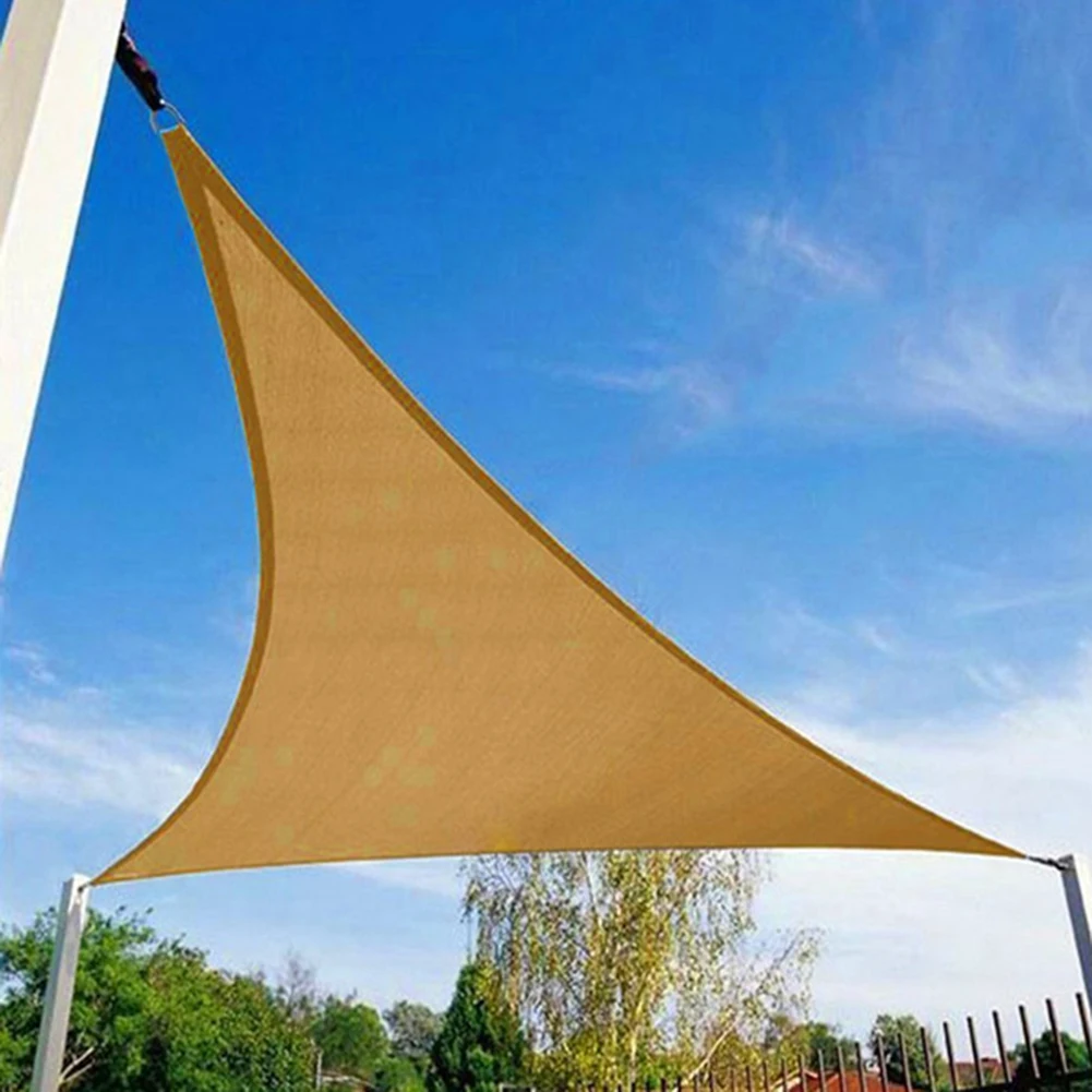 Vela triangular para sombra de sol cubierta de para Patio, jardín, playa, Patio, exterior, al aire libre, 3x3 m|Redes y - AliExpress