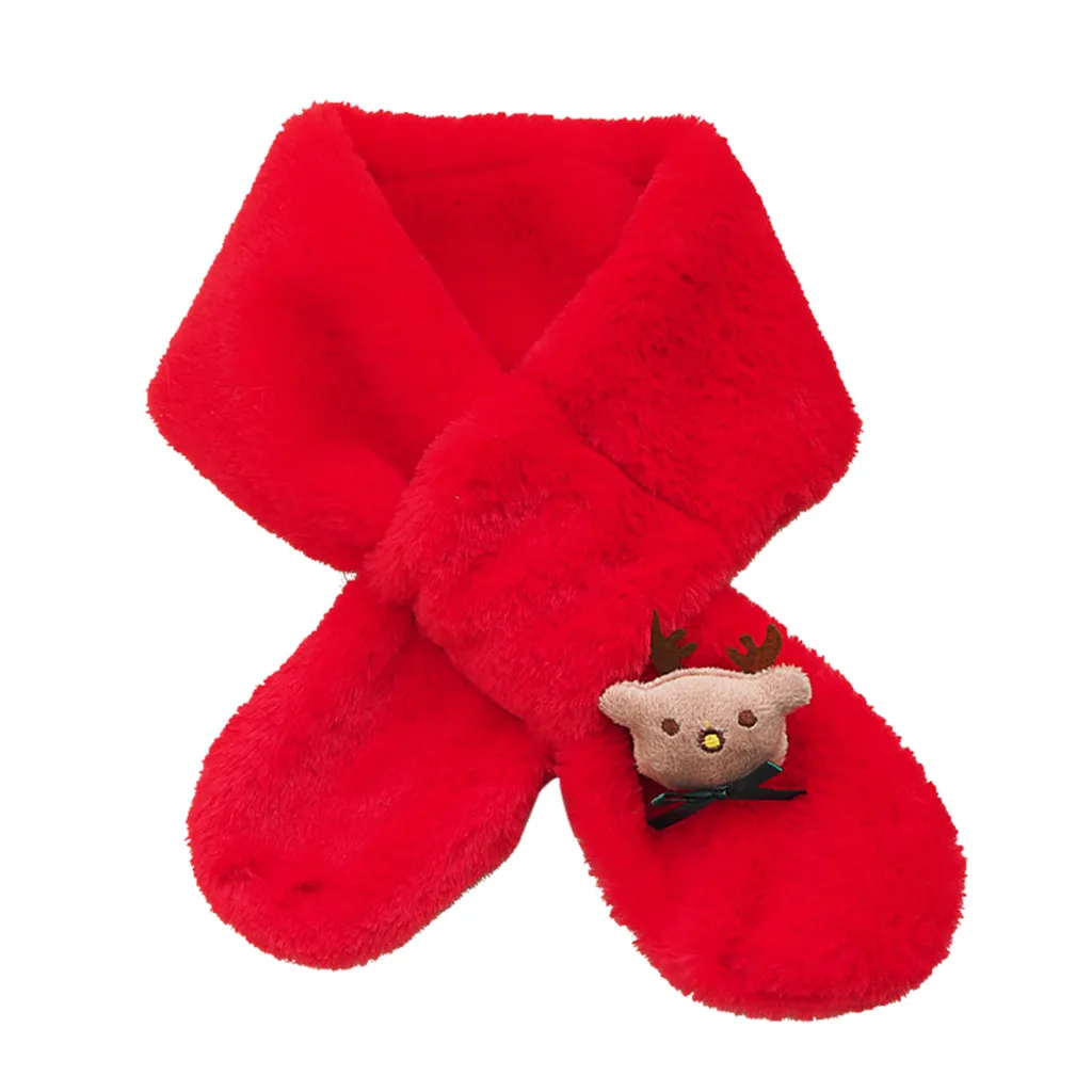 Дизайн, модный Зимний Рождественский шарф, серия, имитация кроличьей шерсти, детский нагрудник, зимний теплый шарф, подарок для женщин - Цвет: A3