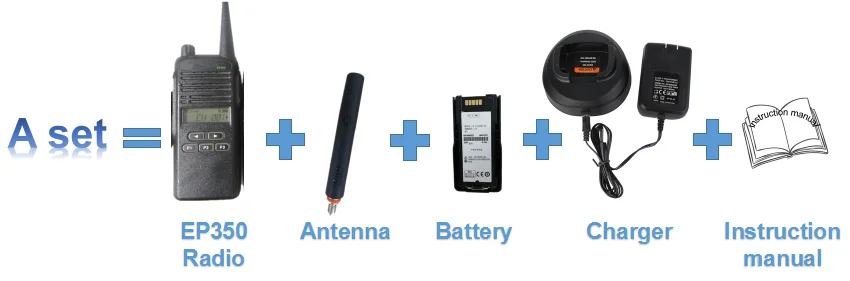 EP350 M2 half-keyboard M3 full keyboard Walkie talkie portable two way refurbished radio VHF UHF 435-480MHz with 99 channels