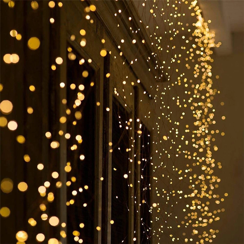 Guirnalda de luces LED de alambre de cobre para decoración del banquete de boda, guirnalda de hadas para Navidad, Navidad, 2M, 3M, 4M, 5M