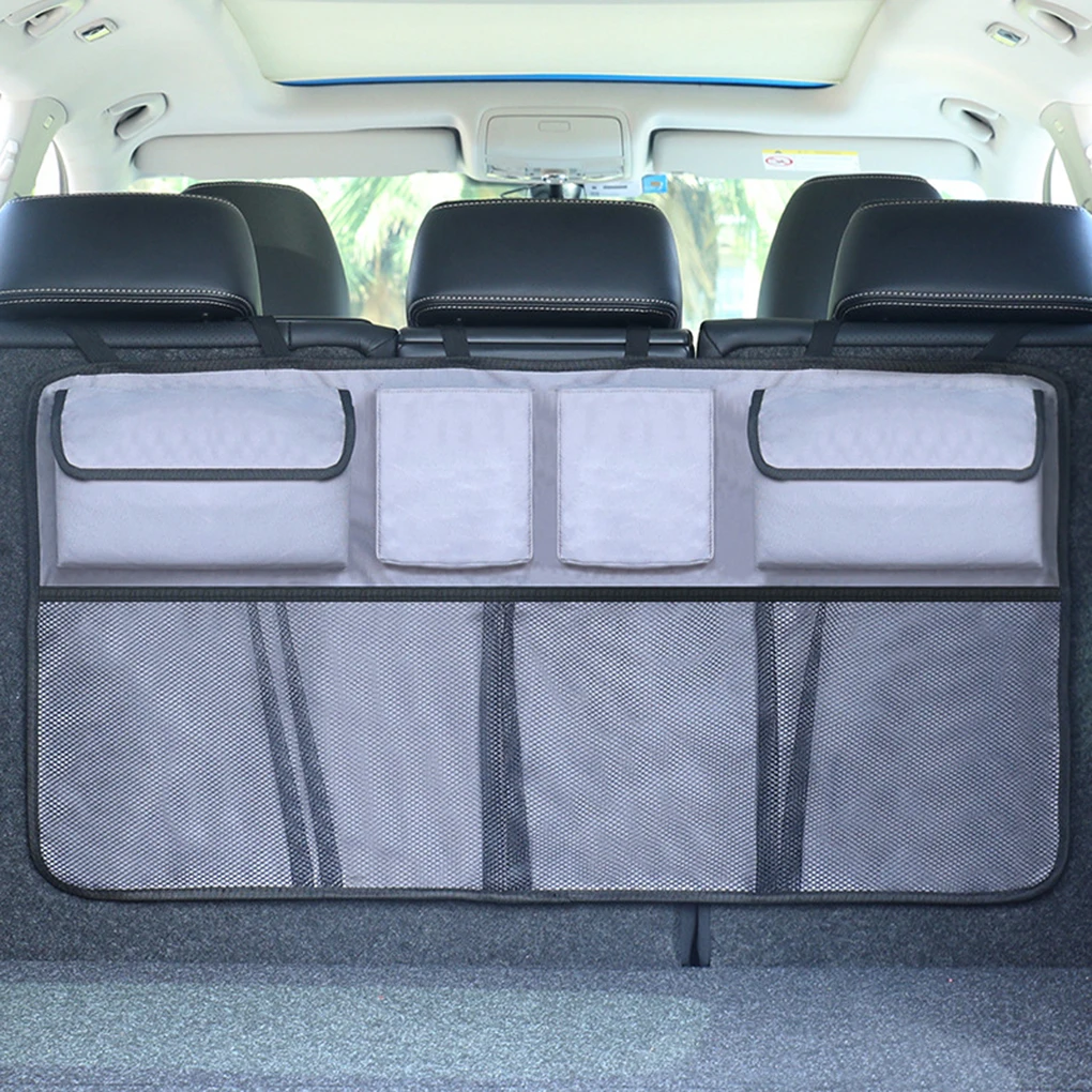 

Multi-Pocket Vehicle Organizer Trunk Rear Back Seat Storage Holder Multifunctional Big Capacity String Bags
