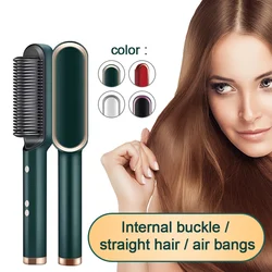 Hair Straightener Set Comb Hair Curly Detangling Brush Professional Multifunctional 2 In 1 Fast Heating Anti-Scald Styler Tools