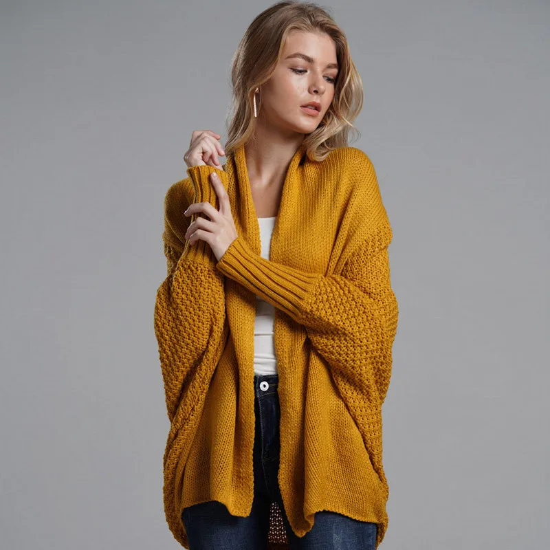 

Winter Knitted Long Cardigans Sweater Women 2019 Oversize Loose Long Sleeve Cashmere Cardigan Jumper Female Casual Streetwear