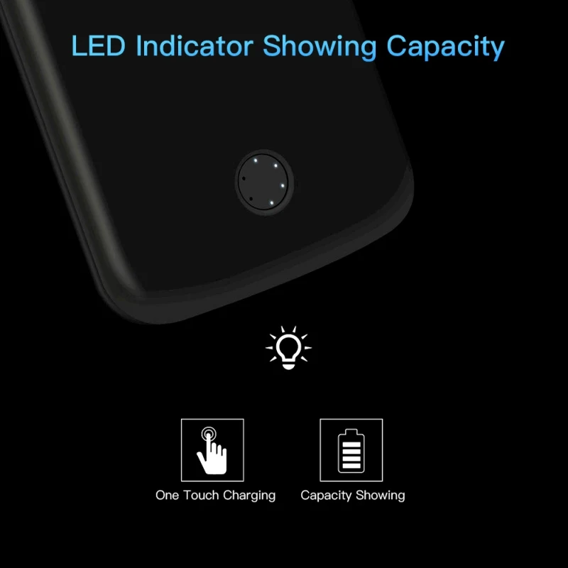 Для IPhone 11/11 Pro/11 Pro Max Чехлы для зарядки аккумуляторов 6000 мАч перезаряжаемый портативный внешний аккумулятор зарядное устройство