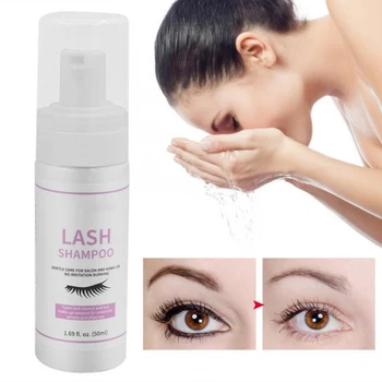 

Pro 50ml Eyelashes Makeup Remover Eyelashes Shampoo Cleaner Eyelash Extension Cleanser Shampoo MKXJ