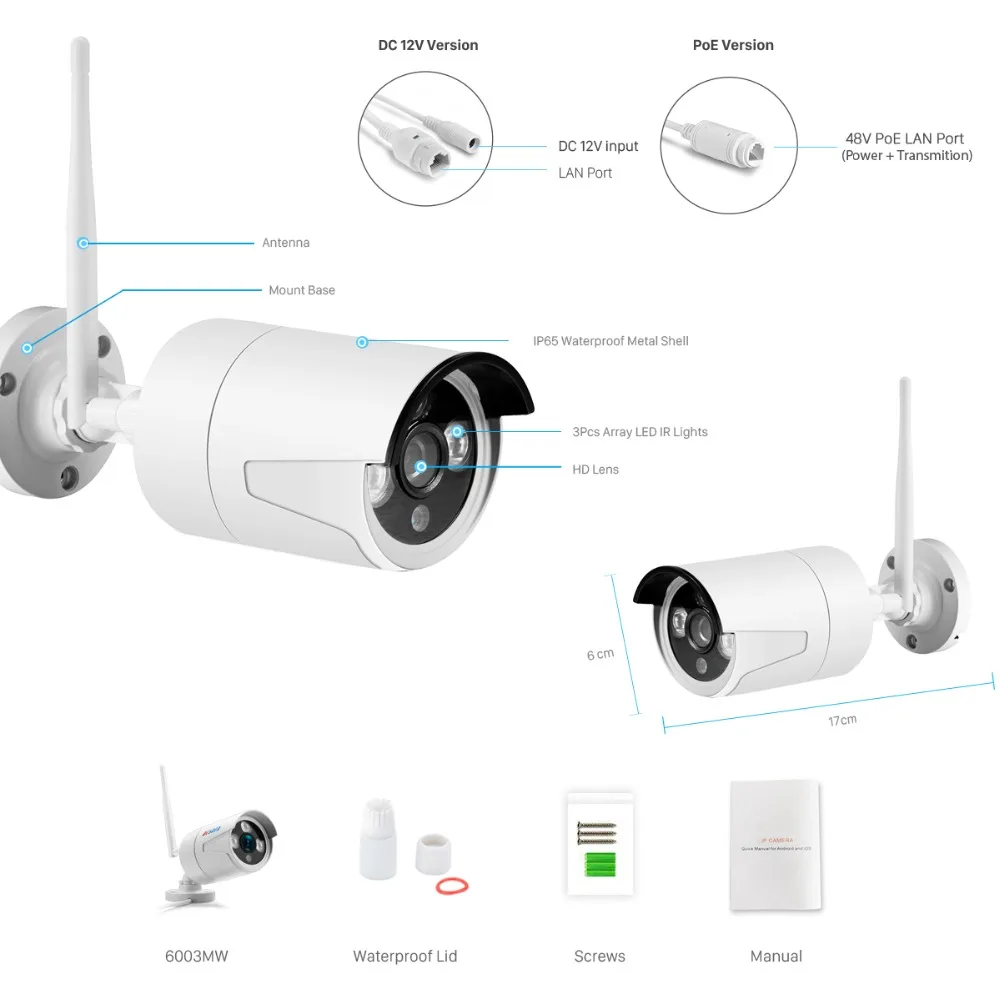 Yoosee IP камера WiFi Full HD 1080P Беспроводная sd карта слот безопасности металлическая