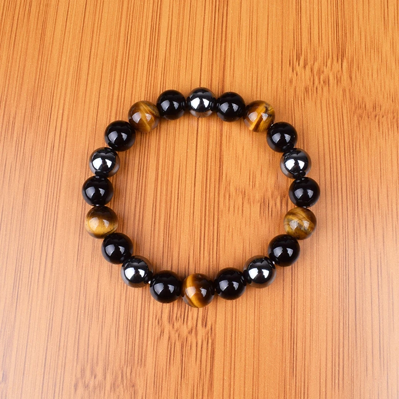 Natural Tiger Eye Hematite Bracelets Men Obsidian Magnetic Health Protection Balance Beads Bracelets Women Reiki Healing Jewelry - Image 3