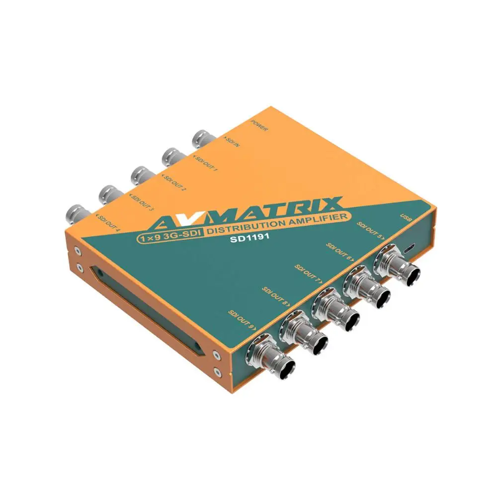 Avmatrix SD1191 SDI видео сплиттер 3g/HD/3G-SDI имеет 1 вход 9 выходной усилитель распределения поддержка 1080P для монитора проектора