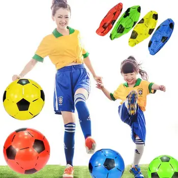 

Football Random Color PU Training Balls Children Inflation Elastic Soccer 2018 School Gift