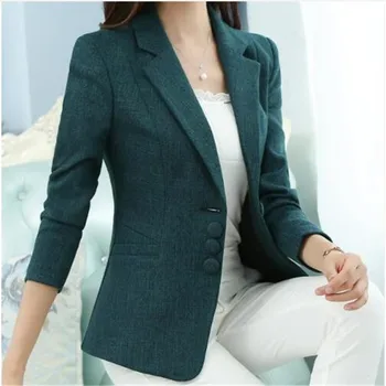 

The New high quality Autumn Spring Women's Blazer Elegant fashion Lady Blazers Coat Suits Female Big S-5XL code Jacket Suit T956