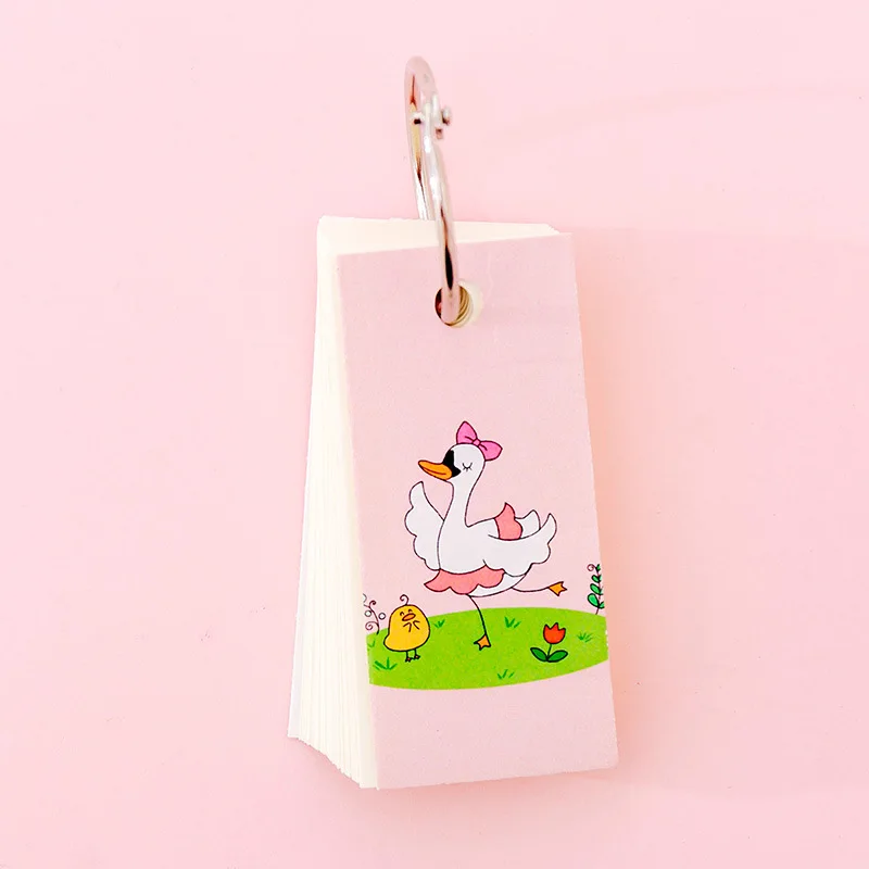 pink Милое кольцо, лебедь, фламинго, флэш-карта, блокнот для заметок, Kawaii, липкий блокнот, канцелярские товары, Memopad Tab, офисный декор, блок, флэш-карта для учебы - Цвет: pink