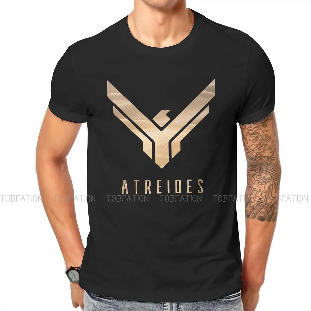 

House Atreides Symbol TShirt For Men Dune Chronicles Sci-Fi Movie Camisetas Fashion T Shirt Homme Printed Loose