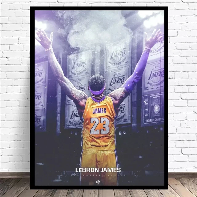 LeBron James Basketball Player Artwork Printed on Canvas 2
