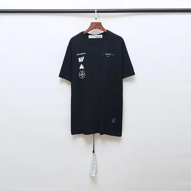 OFF-WHITE OW новая картина маслом без лица Лиза мужская пара короткий рукав Футболка оптом и в розницу