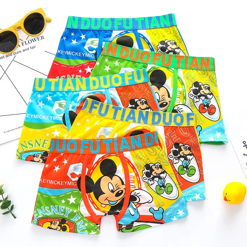3PCS/LOT Disney Mickey Mouse Cotton Soft Pants Briefs Children Underwear Baby Boys Underwear Cartoon Spiderman Kids Underpants boys underwear