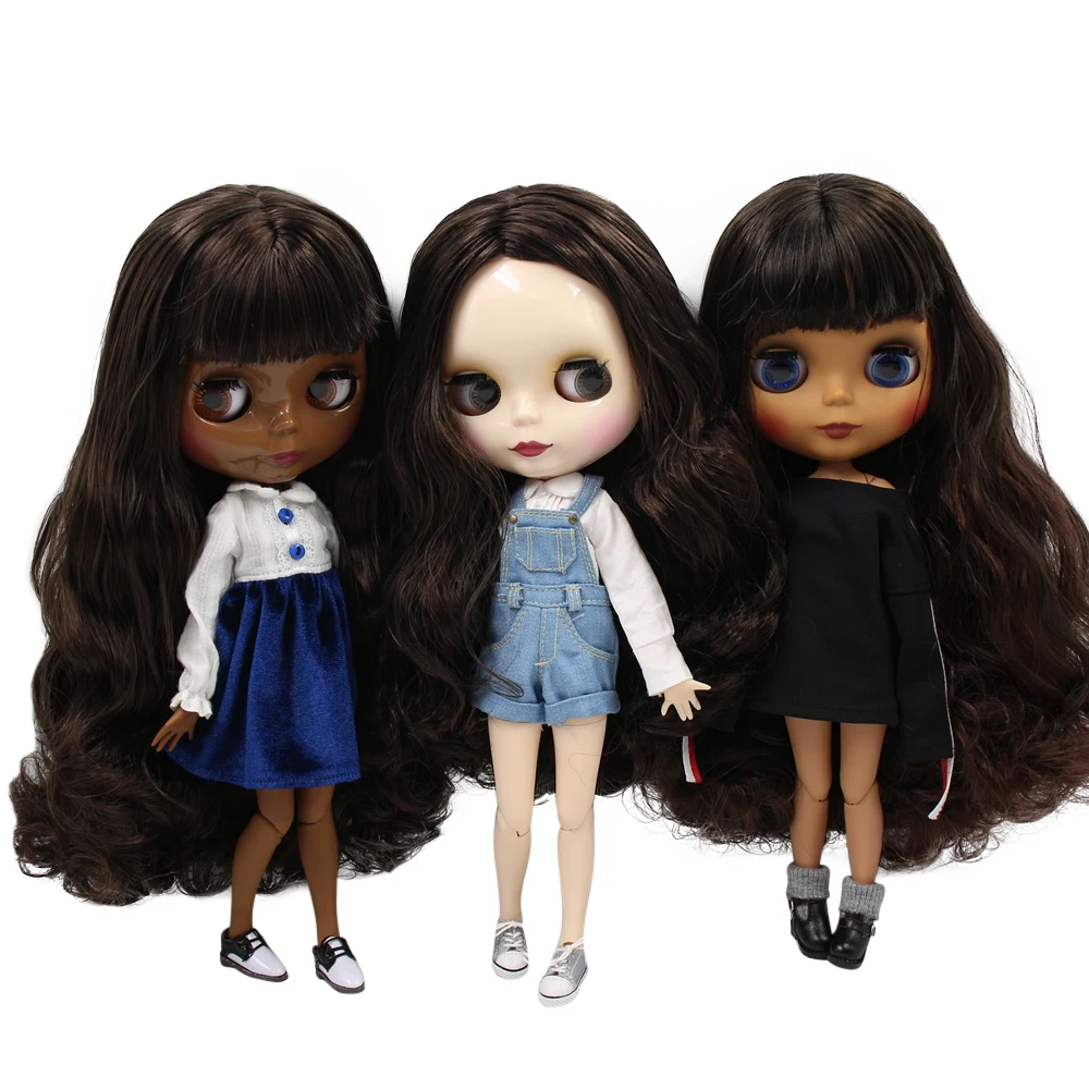 Кукла на заказ ICY DBS Blyth No.BL950/0222 коричневый микс черных волос 1/6 bjd ob24 аниме|Куклы| |