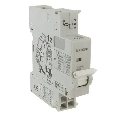 

C65 MCB Mini Circuit Breaker 1P Shunt Tripper Release Auxiliary Switch