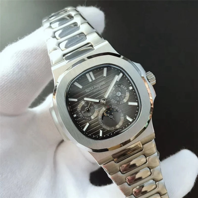 

Patek- Philippe- New Luxury New Men Automatic Mechanical Watches Drive Ceramic Bezel Crystal Sapphire Sport AAA Watch45