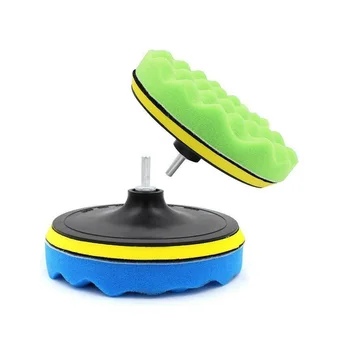 

12Pcs 7 Inch Buffer Waxing Polishing Wheel Tool Sponge Pad Drill Adapter Kit Cleaning Tools Pad Premium Medium Foam Light Cut