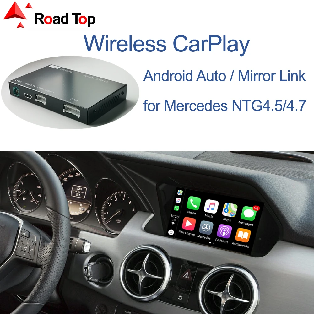 double din car stereo Wireless CarPlay for Mercedes Benz GLK 2013-2015, with Android Auto Mirror Link AirPlay Car Play Functions car bluetooth video player