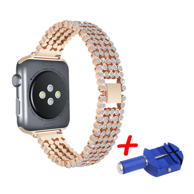 Ремешок для часов из нержавеющей стали Apple Watch 42 мм 38 4 3 2 1 металлический браслет с