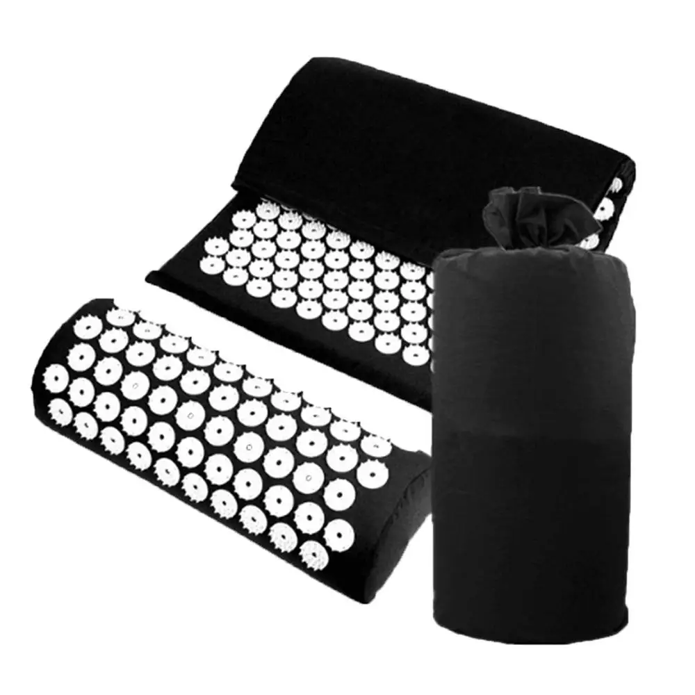 

Acupressure Massager Mat Cushion Relieve Relaxation Body Foot Back Stress Pain Spike Mat Acupressure Yoga Mat With Pillow