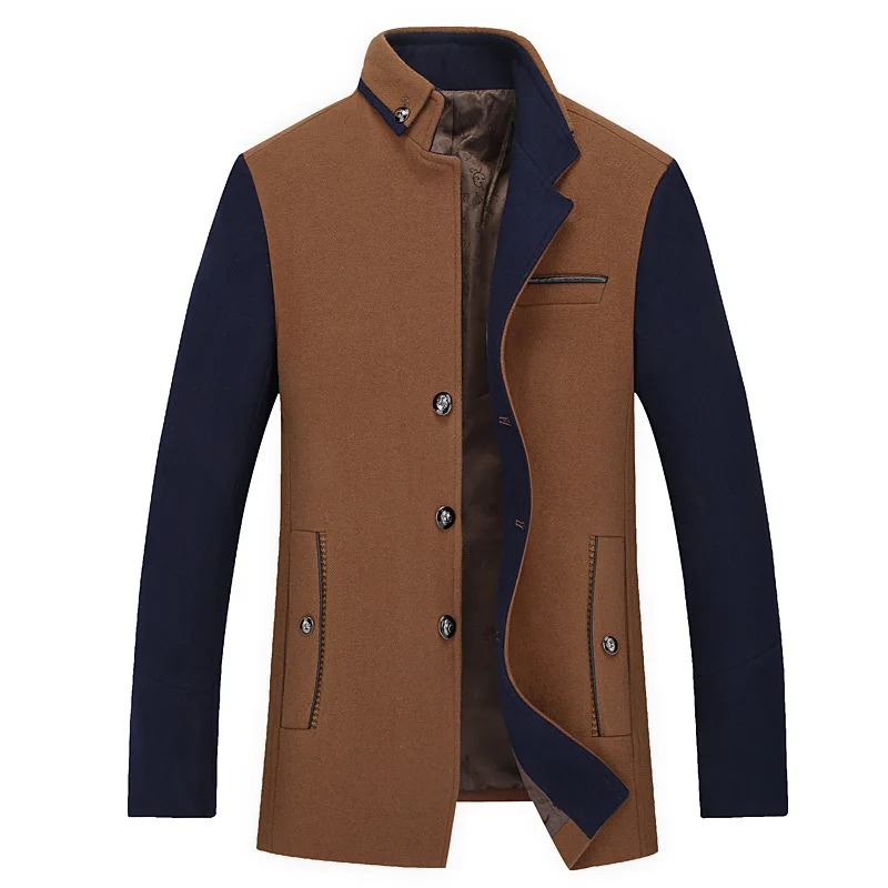 

Men's Woolen Woolen Coat,Men's Middle-aged and Old Casual Woolen Windbreaker,Autumn and Winter Woolen Coat,Men Coat Wool Coat