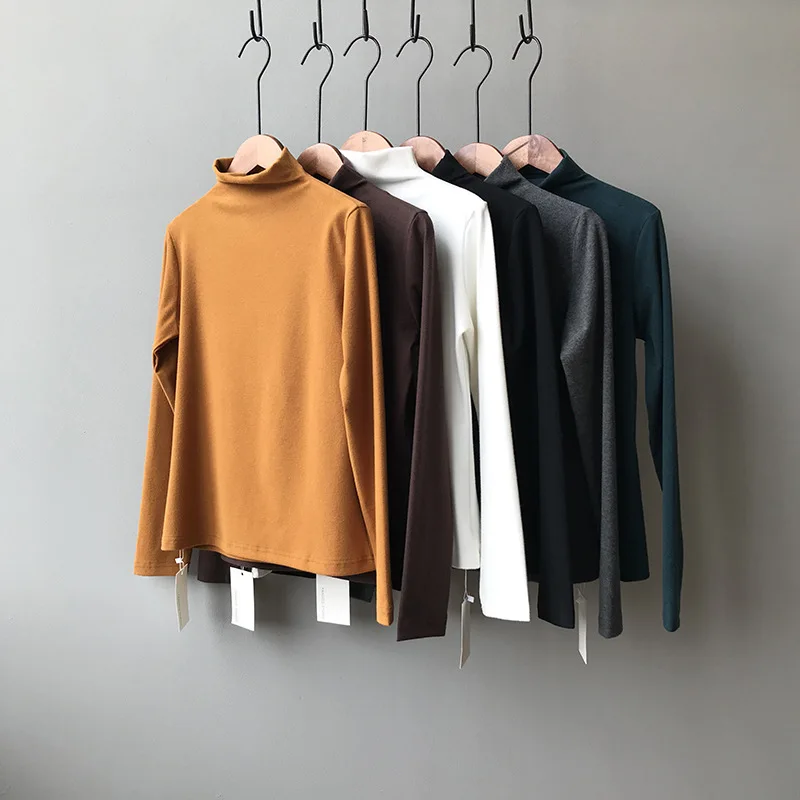 Women's Turtleneck Sweaters Autumn Winter Soft Warm Knitted Pullovers Basic Women Sweater Female Jumpers Tops Pulls Femmes