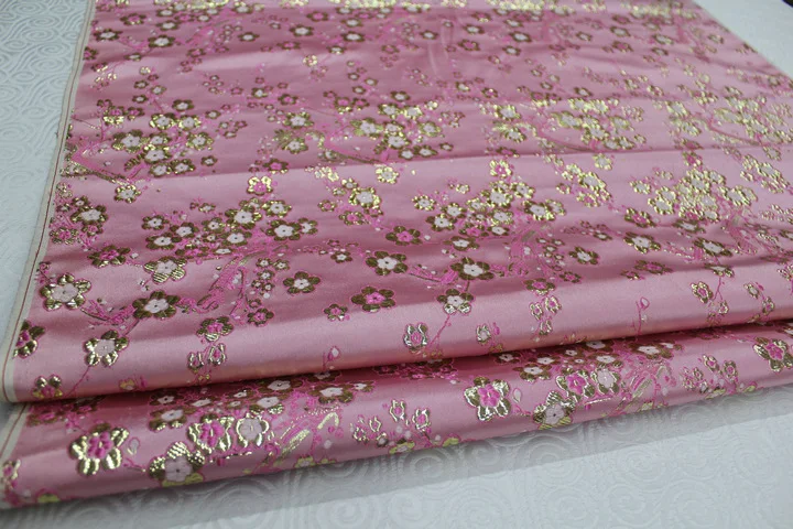 Античная жаккардовая парча металлическая шелковая ткань Cheongsam BJD платье монгольский халат материал Декоративные Diy ткань сливы