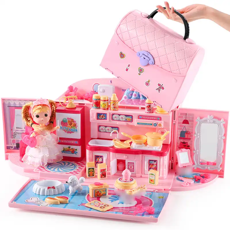 small plastic dollhouse