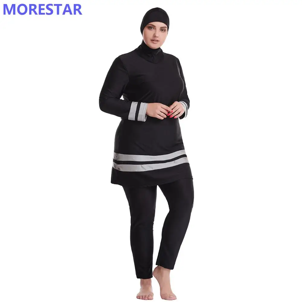 Бесплатная доставка новый Мусульманский купальник Morestar черный Солнцезащитный