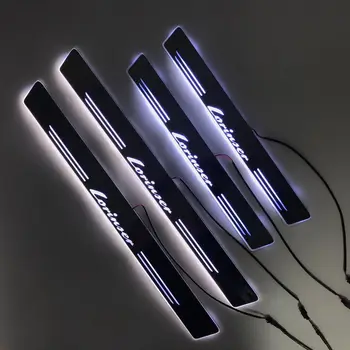 

LYQ led moving door scuff forMercedes Benz S550 ynamic door sill plate welcome lamp lining overlay Flow/fixed light