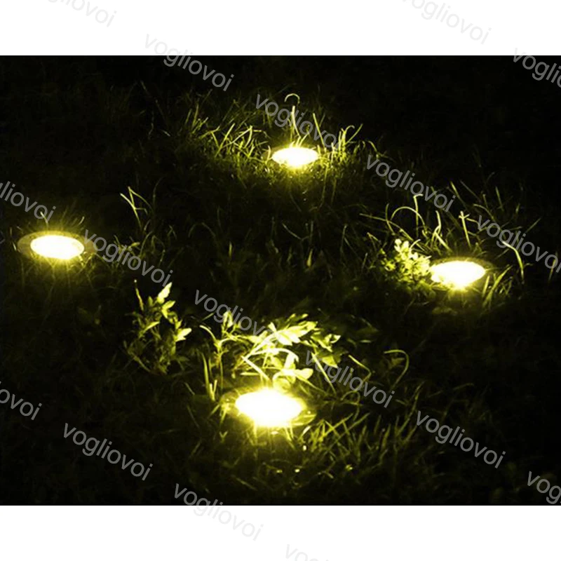 Vogliovoi Solar Garden Lights Underground Lamps 8 LED Buried Lamp Light Outdoor Waterproof Path Way Garden Under Ground Decking