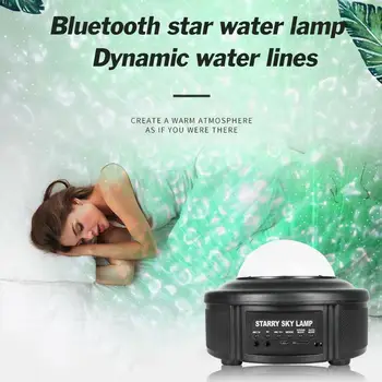 

Music Player Colorful Rotating Luminaria Water Waving LED Light Night Projector Lamp Effect Beside For Kids Bedroom Sta K5I4