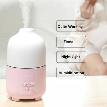 

new 500ml Ultrasonic Air Humidifier Aroma Essential Oil Diffuser for Home USB Fogger Mist Maker with LED Night Lamp office gift