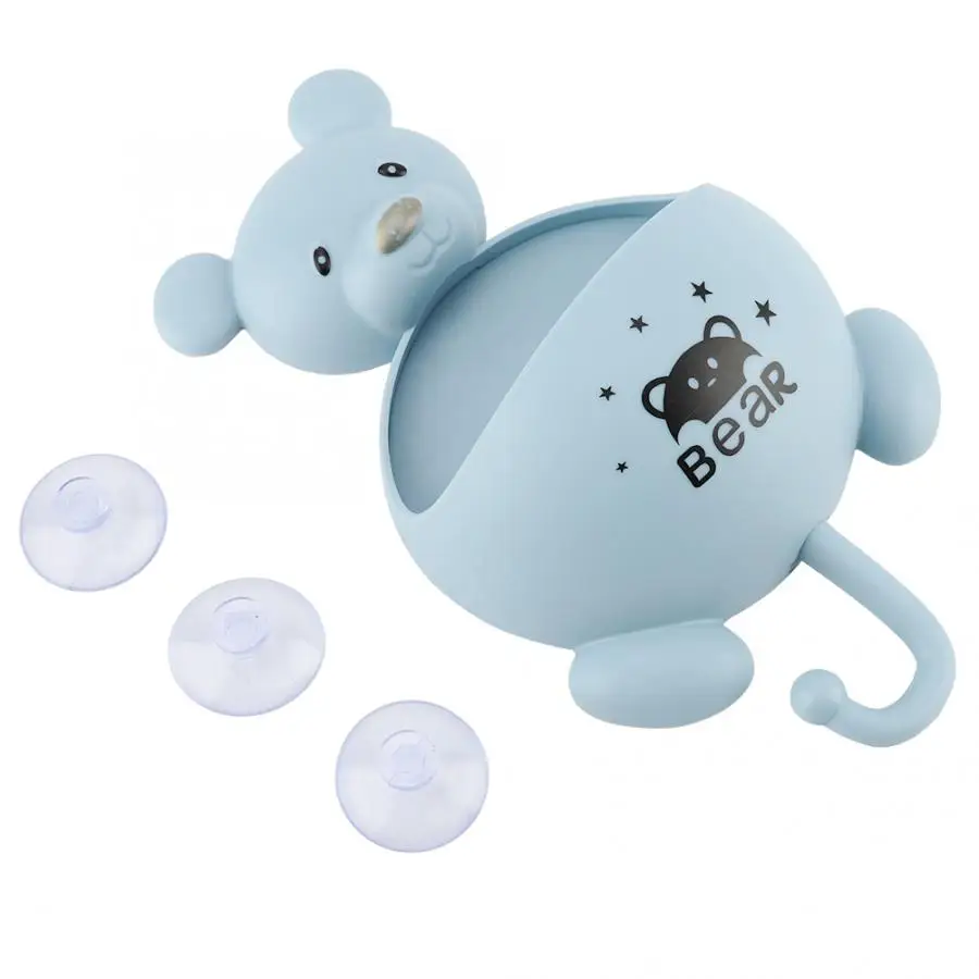 Cartoon Kangaroo Shape Bathroom Storage Box Wall Mounted Holder Organizer for Soap Glasses Bathroom Accessories - Цвет: Синий