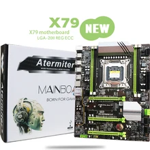 Atermiter X79 Turbo материнская плата LGA2011 ATX USB3.0 SATA3 PCI-E NVME M.2 SSD поддержка памяти REG ECC и процессор Xeon E5