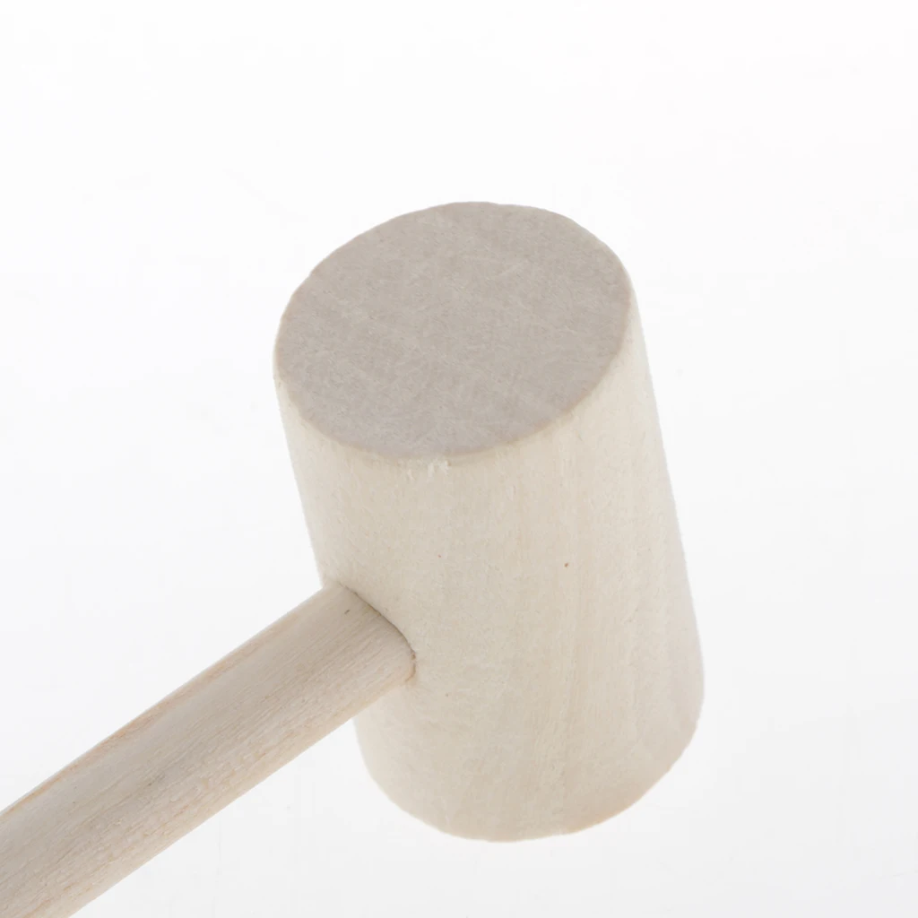 10x Leather Wooden Hammer Toy Crab Lobster  Mallet Beating Gavel for Kids