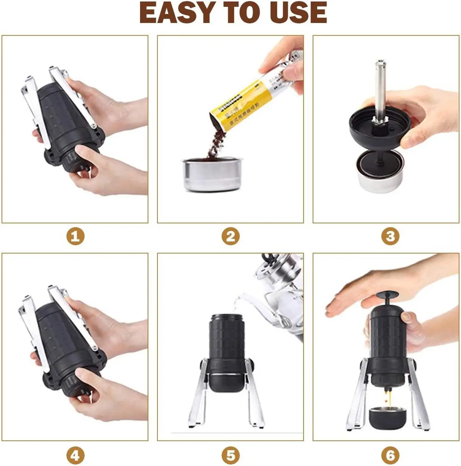 Staresso Mirage SP300 Portable Espresso Maker Creative Innovative Espresso Machine Upgrade Stainless Steel Water Tank BPA Free