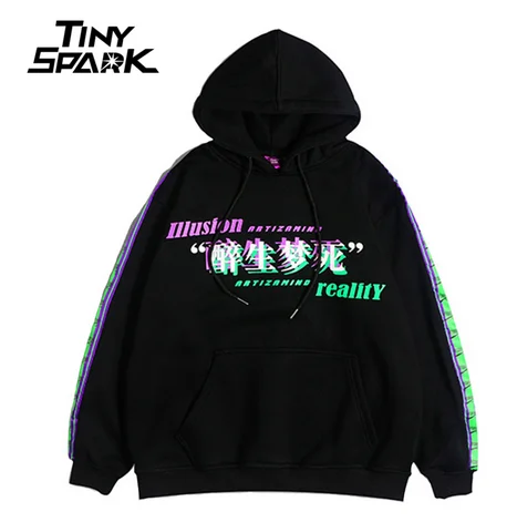 Мужская толстовка Wang Xindie в стиле хип-хоп с капюшоном, повседневный черный пуловер с капюшоном, хлопок, осень