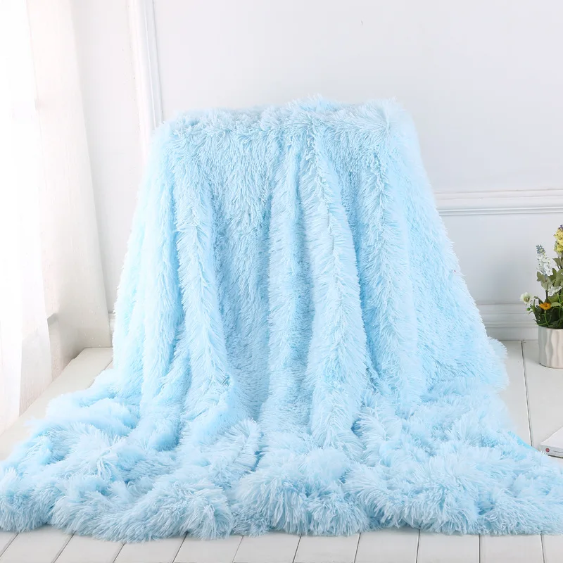 Luxury Faux Fur Blanket Long Pile Throw Sofa Bed Super Soft Warm Shaggy Cover
