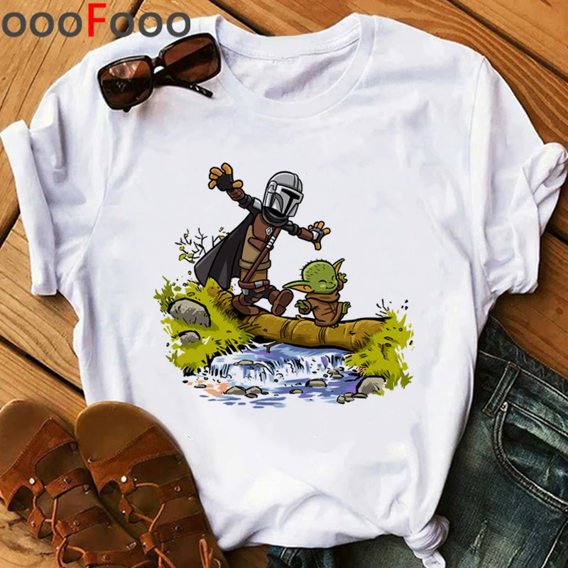 Детские йода Kawaii футболки с героями мультфильмов Для мужчин/wo Для мужчин в Мандалорское Милые Забавные футболки для детей Bebe футболка Yoda в стиле «хип-хоп» топ, футболка, рубашка мужской/женский