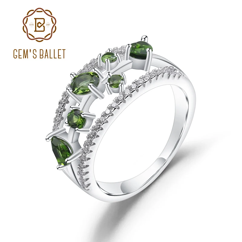 GEM'S балетные классические 925 пробы серебряные кольца для женщин 0.62Ct натуральный