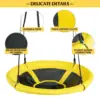 Babyjoy Outdoor 40" Nest Tree Swing Round Swing for Backyard Yellow/Navy  NP10047 6
