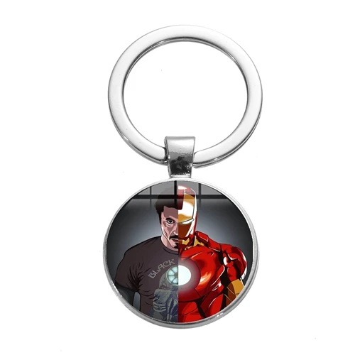SONGDA крутой Железный человек Тони Старк брелок Marvel Мстители 4 Arc реактор знак стекло брелок цепи горячий фильм сбор - Цвет: Style 5