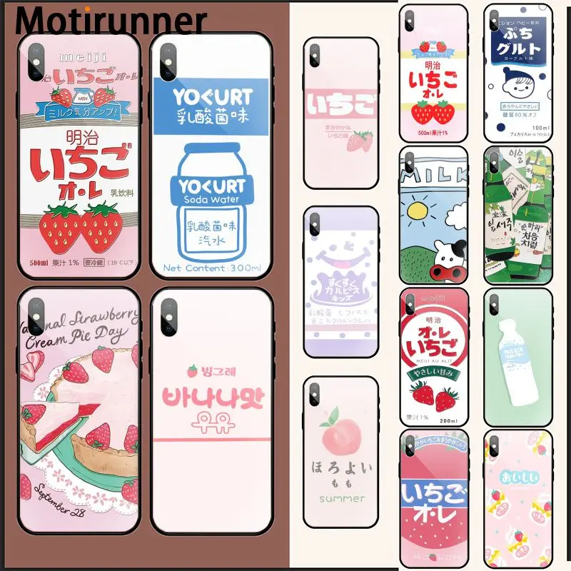 Motirunner Летний милый клубничный молочный красивый чехол для телефона iPhone 11 pro XS MAX 8 7