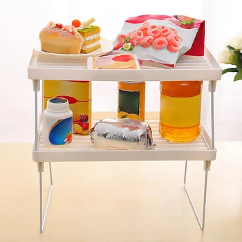 

Kitchen Storage Rack Plastic Stackable Shelf Organizer For Kitchen Flavoring Kitchen Organizer Rack Cookware Jar Home Storage