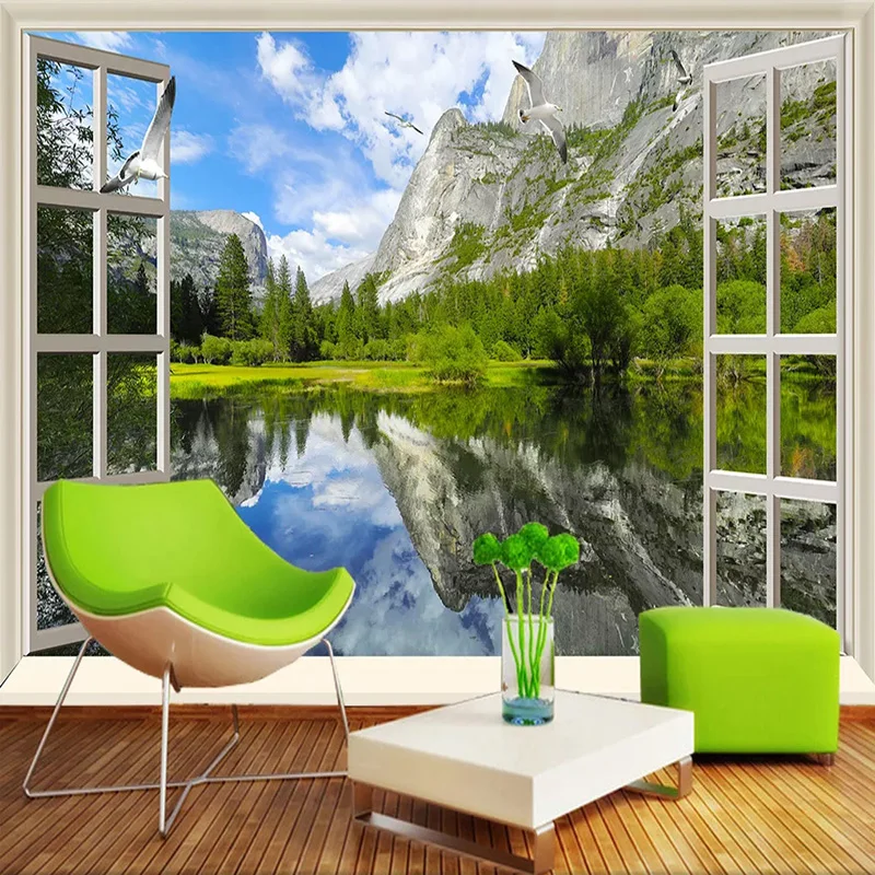 custom 3d murais photo wallpaper janela classica 01