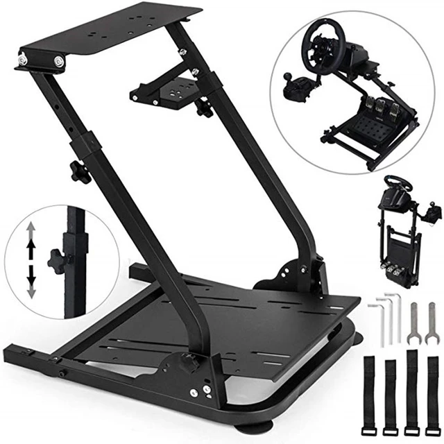 Racing Wheel Stand, Height Adjustable & Foldable Steering Wheal Stand  Compatible with Logitech G25,G27,G29,G920 Gaming Cockpit