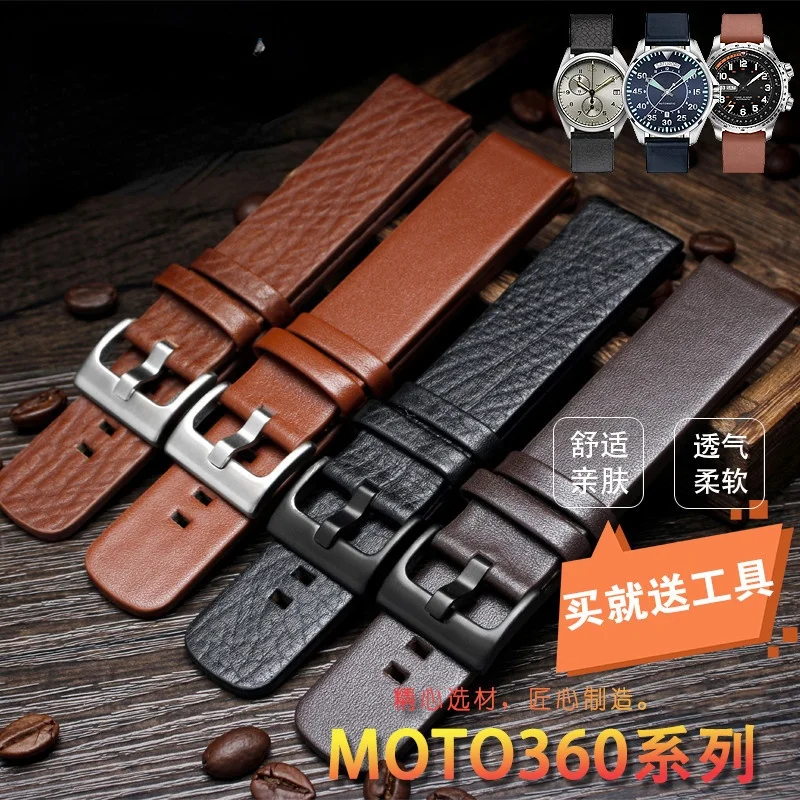 Per Moto360 Orologio Bracciale Citizen Hamilton Cinturino Universale In Vera Pelle 20 22Mm Accessori Per Orologi Per Uomo